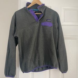 Gray & Purple women’s Patagonia sweatshirt